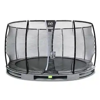 Brico Exit in-ground trampoline Elegant Premium met veiligheidsnet Deluxe ø427cm grijs aanbieding