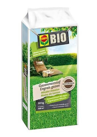 Brico Compo gazonmeststof Minder Maaien (400 m²) 20kg aanbieding