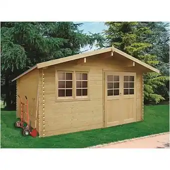 Brico Solid tuinhuis ’Visp’ hout 14,37 m² aanbieding