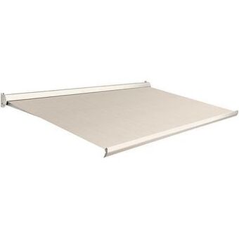 Brico Domasol zonnetent elektrisch ’Factor 10-C’ bruin/wit smalle strepen 400 x 300 cm aanbieding