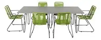 Dreamland Ocean tuinset Ibiza 220 cm / Ibiza groen - 6 stoelen aanbieding