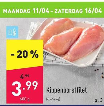 ALDI Kippenborstfilet aanbieding