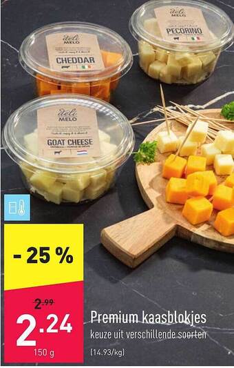 ALDI Premium Kaasblokjes aanbieding