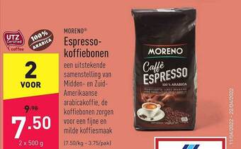 ALDI Moreno Espresso Koffiebonen aanbieding