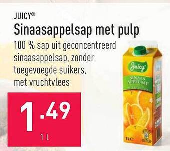 ALDI Sinaasappelsap Met Pulp aanbieding