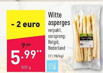 ALDI Witte Asperges aanbieding