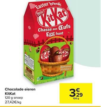 Carrefour Chocolade Eieren Kitkat aanbieding