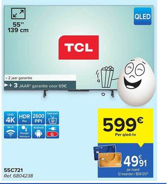 Carrefour Tcl Qled Tv aanbieding