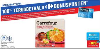 Carrefour Tarwepannenkoeken Ham Kaas aanbieding