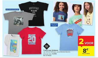Carrefour Tshirt Voor Kinderen aanbieding