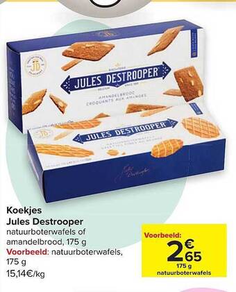 Carrefour Koekjes Jules Destrooper aanbieding