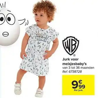 Carrefour Jurk Voor Meisjesbabys aanbieding