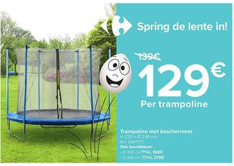 Carrefour Trampoline Met Beschermnet aanbieding