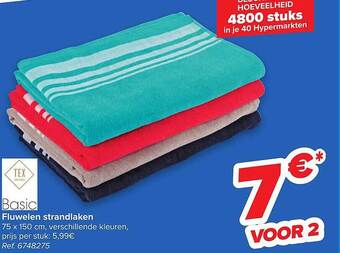 Carrefour Fluwelen Strandlaken aanbieding
