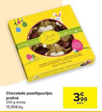 Carrefour Chocolade Paasfiguurtjes Praliné aanbieding