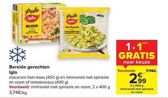 Carrefour Bereide Gerechten Iglo aanbieding