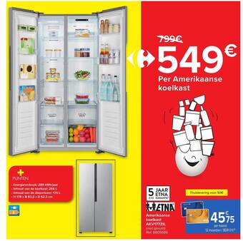 Carrefour Amerikaanse Koelkast aanbieding