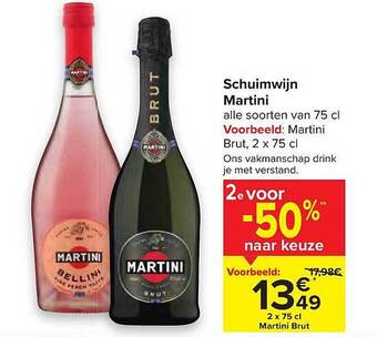 Carrefour Schuimwijn Martini aanbieding