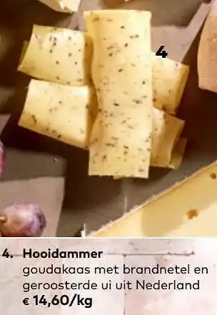 Bio Planet Hooidammer goudakaas met brandnetel en geroosterde ui uit nederland aanbieding