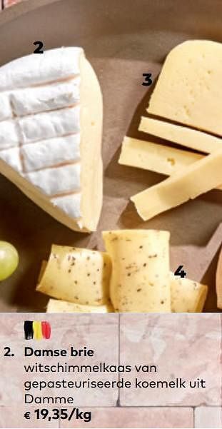 Damse brie witschimmelkaas van gepasteuriseerde koemelk uit damme