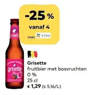 Grisette fruitbier met bosvruchten
