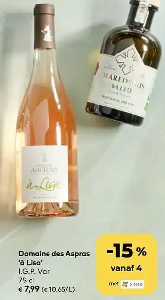 Bio Planet Domaine des aspras à lisa i.g.p. var aanbieding