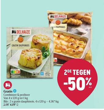 Delhaize Gratin aanbieding
