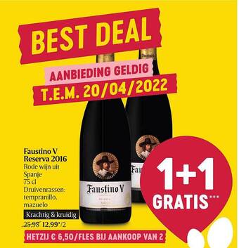Delhaize Faustino V Reserva aanbieding