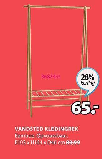 Jysk Vandsted Kledingrek aanbieding