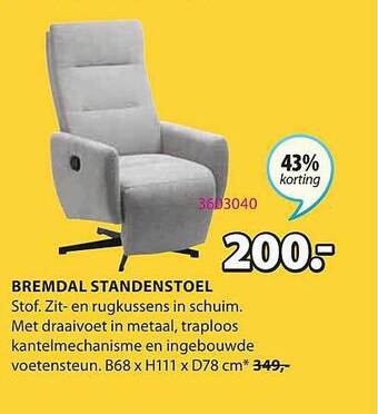 Jysk Bremdal Standenstoel aanbieding