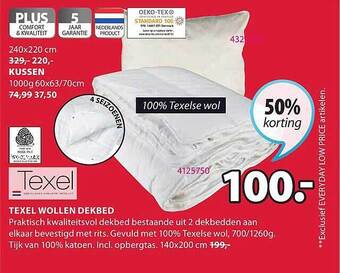 Jysk Texel Wollen Dekbed aanbieding