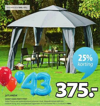 Jysk Sankt Hans Partytent aanbieding