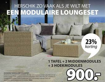 Jysk Ravndrup Modulaire Loungeset aanbieding