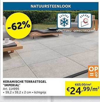 Zelfbouwmarkt Keramische Terrastegel aanbieding