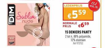 Trafic 15 Deniers Panty aanbieding
