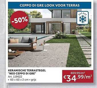 Zelfbouwmarkt Keramische Terrastegel aanbieding