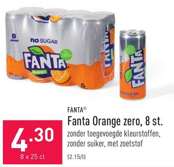 ALDI Fanta Orange zero, 8 st. aanbieding