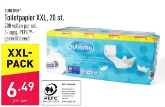 ALDI Sublimo Toiletpapier XXL, 20 st. aanbieding
