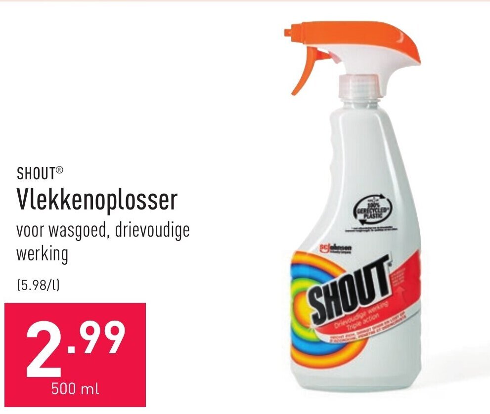 Shout Vlekkenoplosser Promotie Bij ALDI