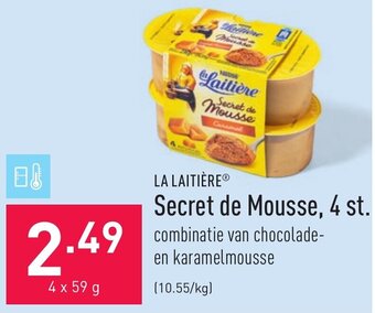 ALDI La Laitiere Secret de Mousse, 4 st. aanbieding