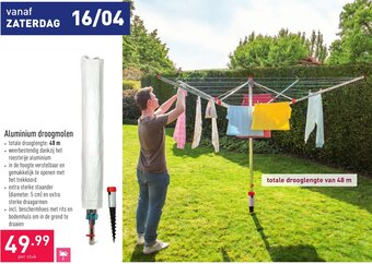 ALDI Aluminium droogmolen aanbieding