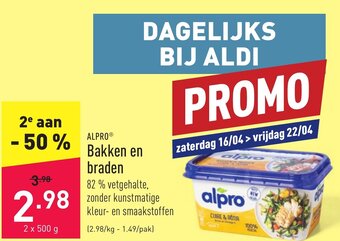 ALDI Alpro Bakken en braden aanbieding
