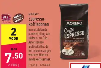 ALDI Moreno Espresso koffiebonen aanbieding