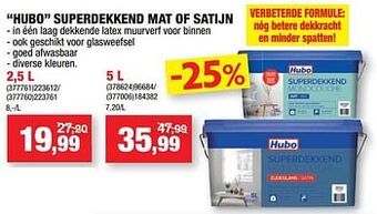 Hubo Hubo superdekkend mat of satijn aanbieding