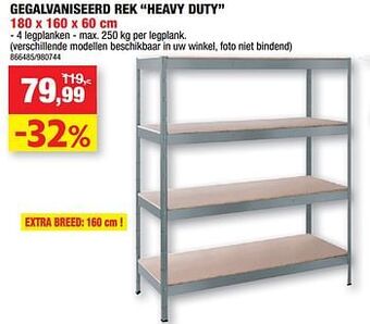 Hubo Gegalvaniseerd rek heavy duty aanbieding