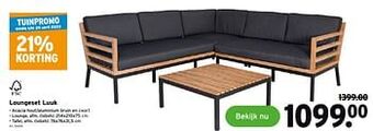 GAMMA Loungeset luuk aanbieding