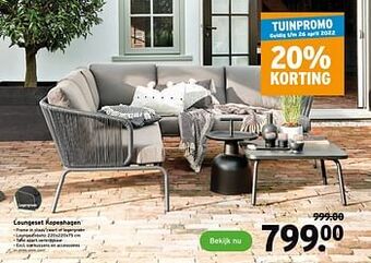 GAMMA Loungeset kopenhagen aanbieding