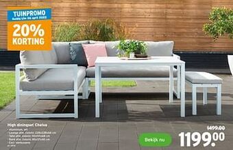 GAMMA High diningset chelva aanbieding