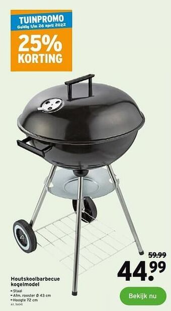 GAMMA Houtskoolbarbecue kogelmodel aanbieding