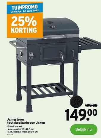 GAMMA Jamestown houtskoolbarbecue jaxon aanbieding